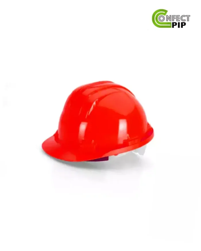 Casque de sécurité Rouge pour projet de construction, offrant une protection fiable et confortable sur le chantier.