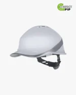 Casque de chantier DELTA PLUS - Casque de sécurité Haute Visibilité avec Bande Réfléchissants, Ventilationi - Casque Blanc