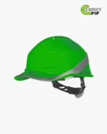 Casque de chantier DELTA PLUS - Casque de sécurité Haute Visibilité avec Bande Réfléchissants, Ventilationi - Casque Vert